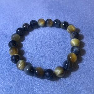 Elegant Blue and Yellow Beaded Bracelet